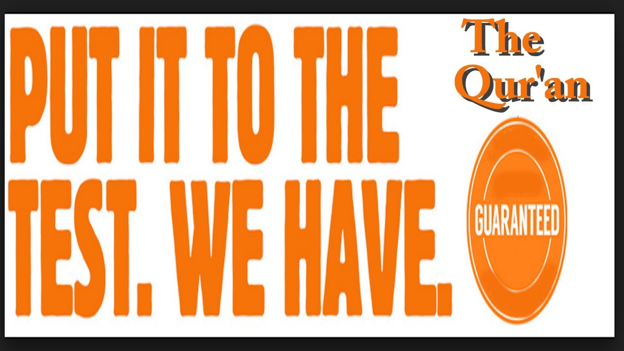 Put it to the test! The Quran is the verbatim speech of the Creator of mankind and there has never been any book like this...