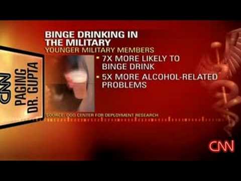 Binge Drinking in the Military: Younger Military Members-7x more likely to binge drink-5x more alcohol-related problems.